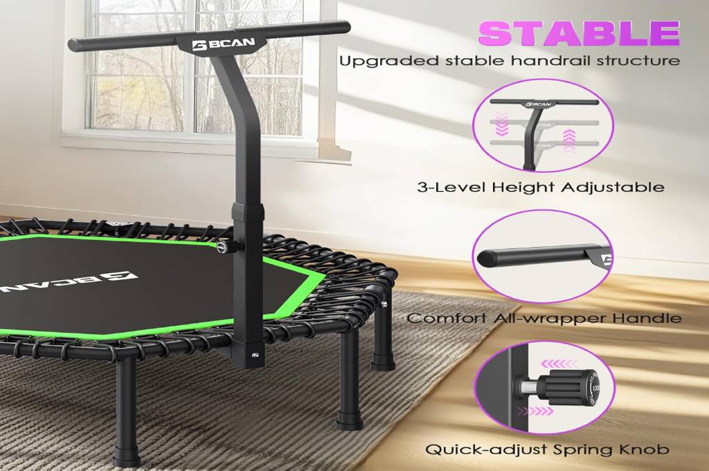 BCAN 51-inch Foldable Mini Trampoline